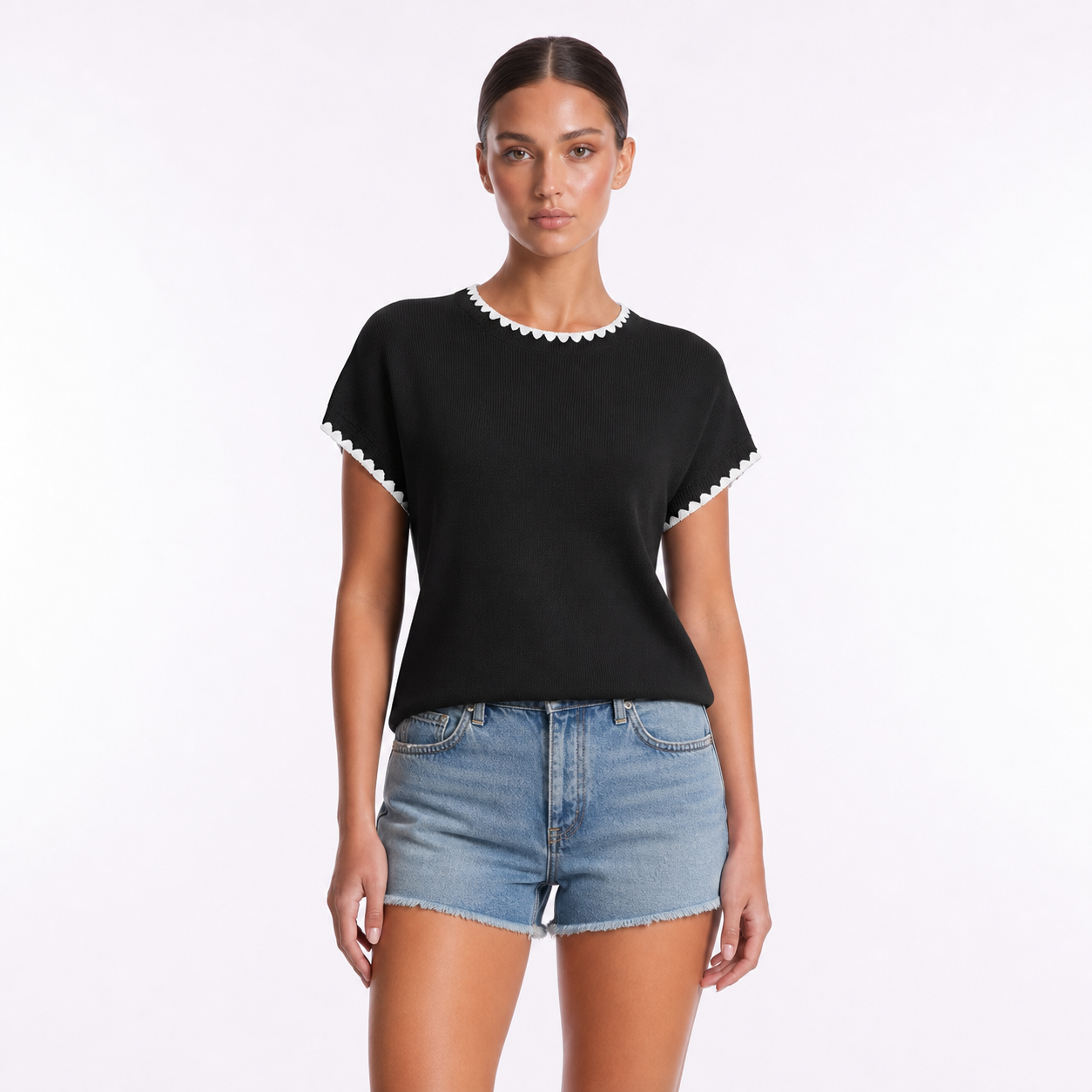 Crochet sweater – Black – variant hero