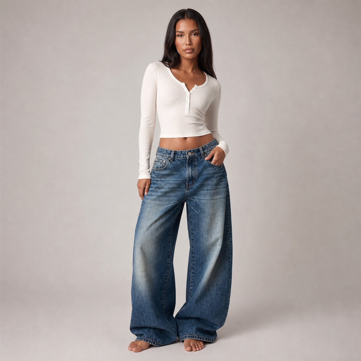 Wide-Leg Pants – Retro blue – hero