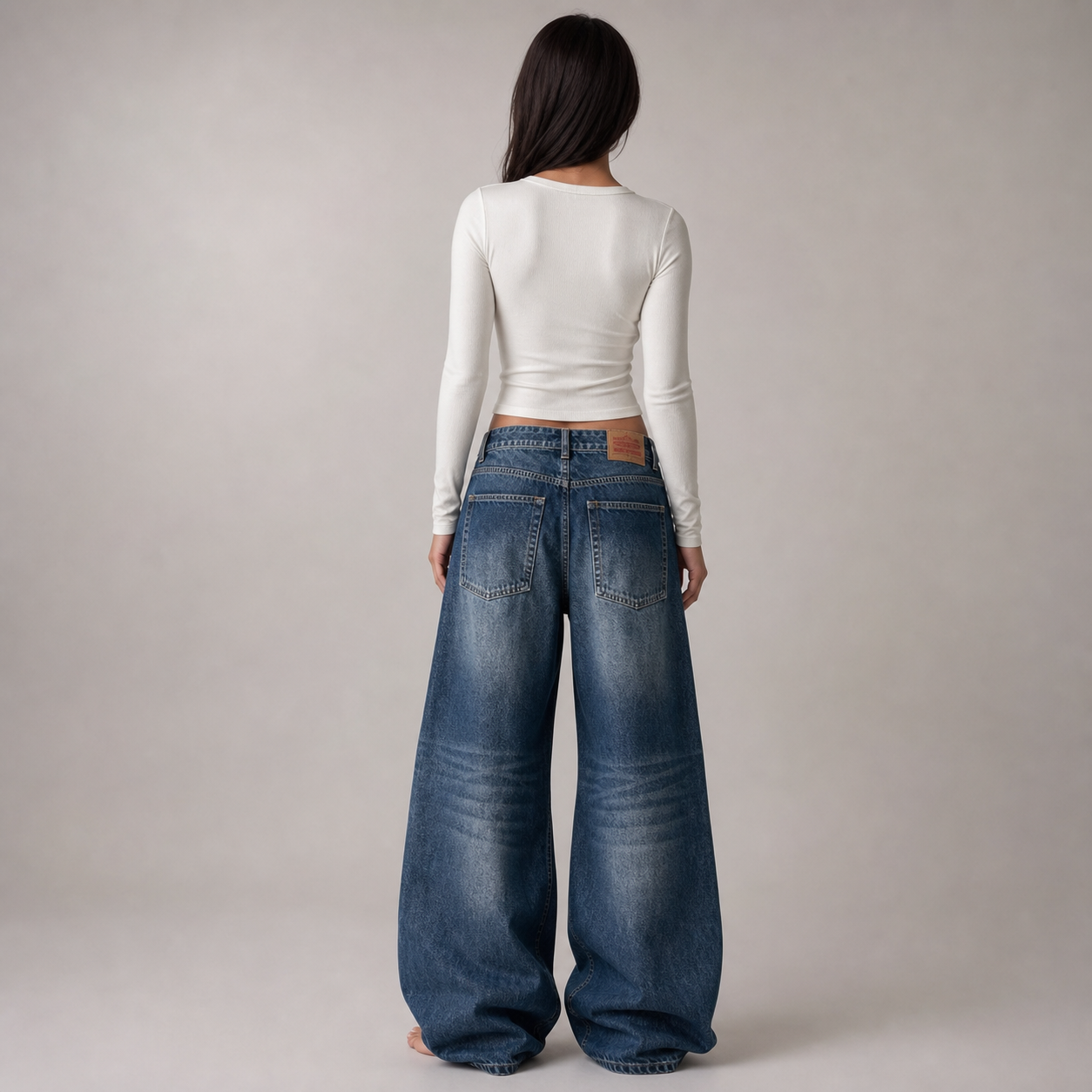 Wide-Leg Pants – Retro blue – back