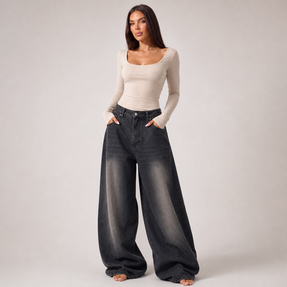 Pair with wide-leg pants – Black – hero
