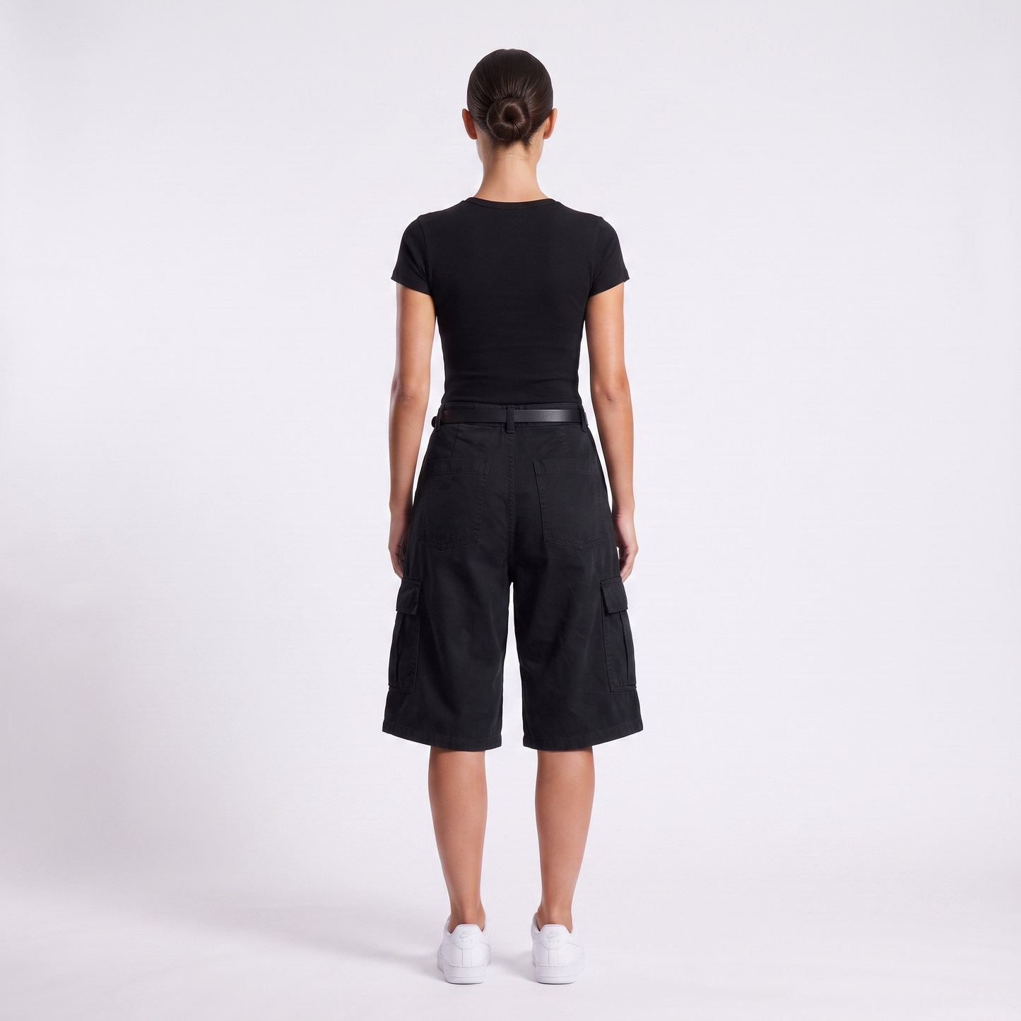 Black, back view