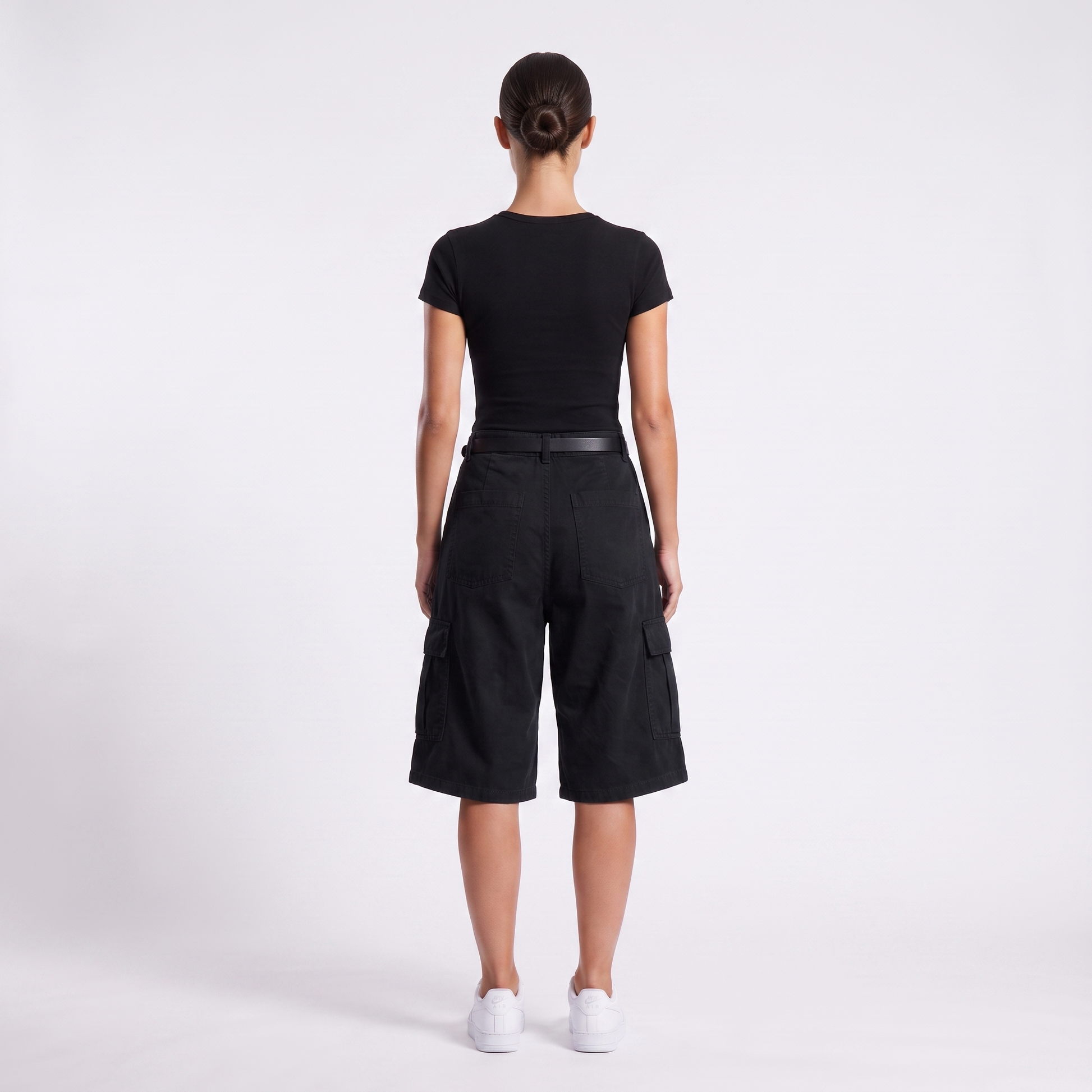 Black, back view