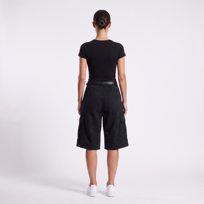 Black, back view
