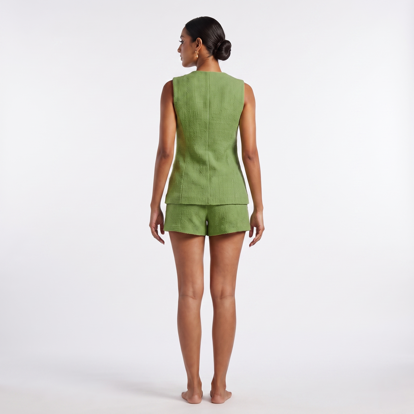 Green set back view