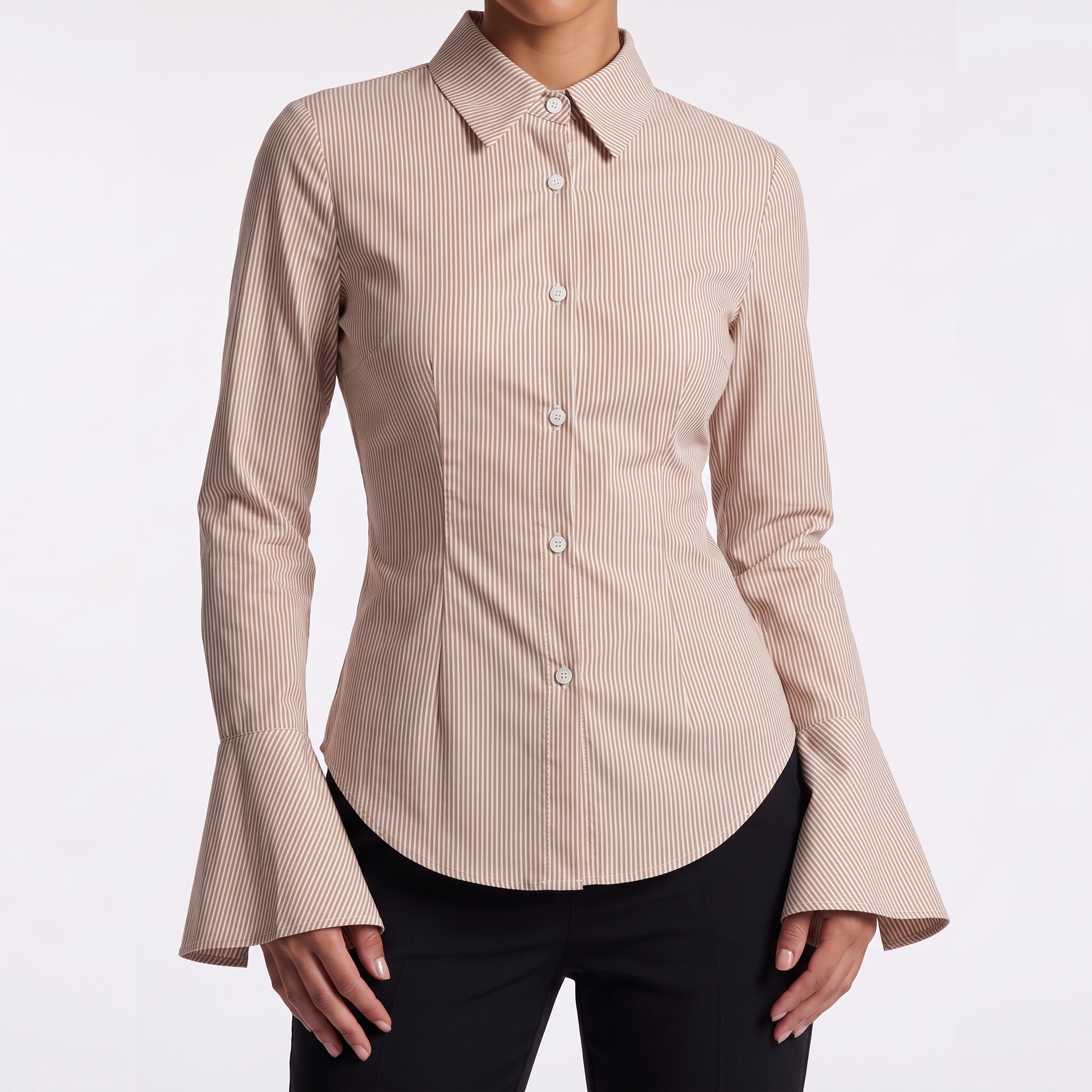 Shirt - tan stripe