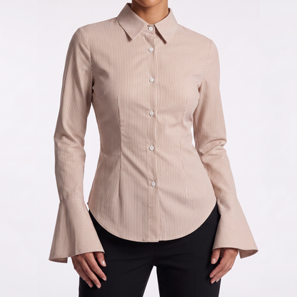 Shirt - tan stripe