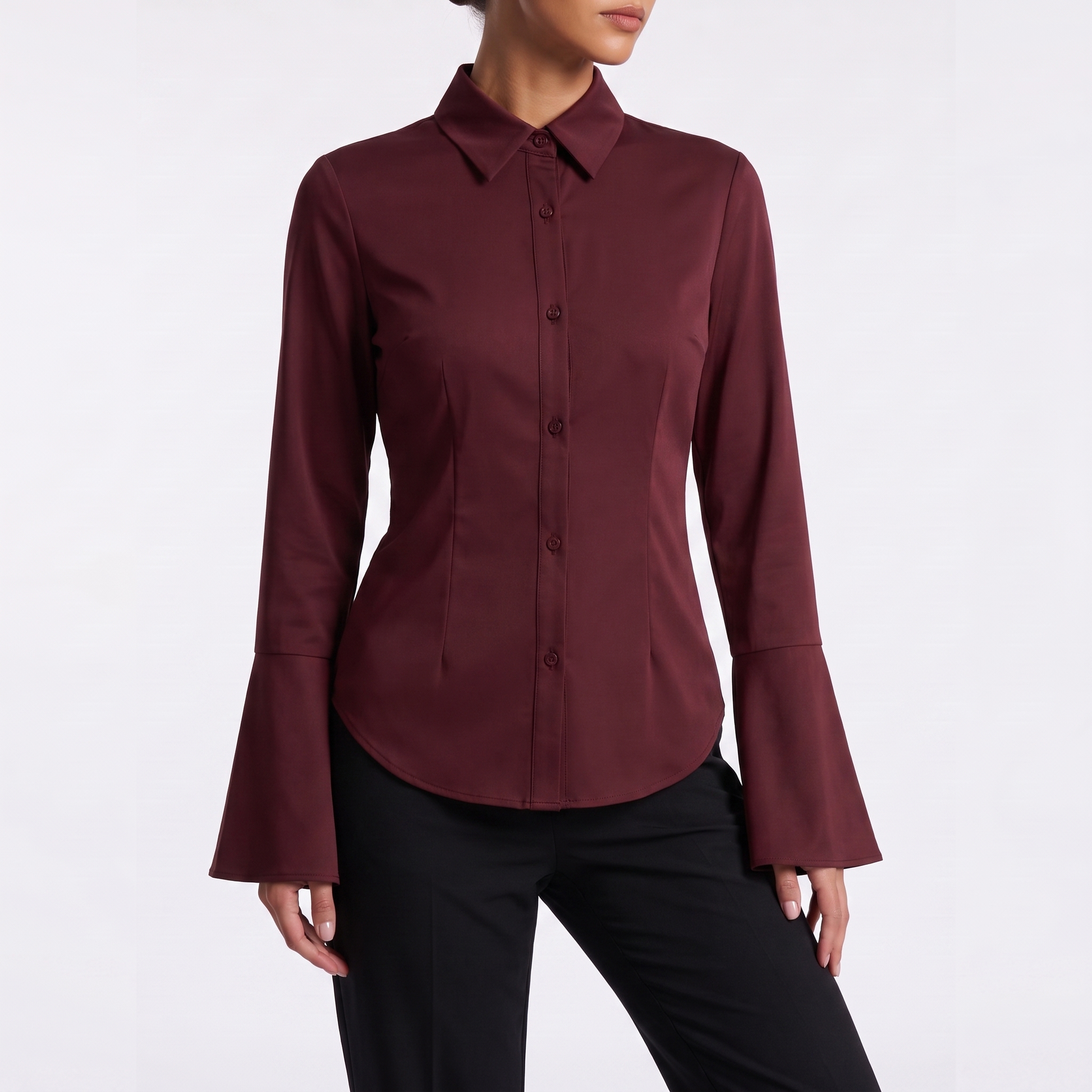 Shirt - burgundy