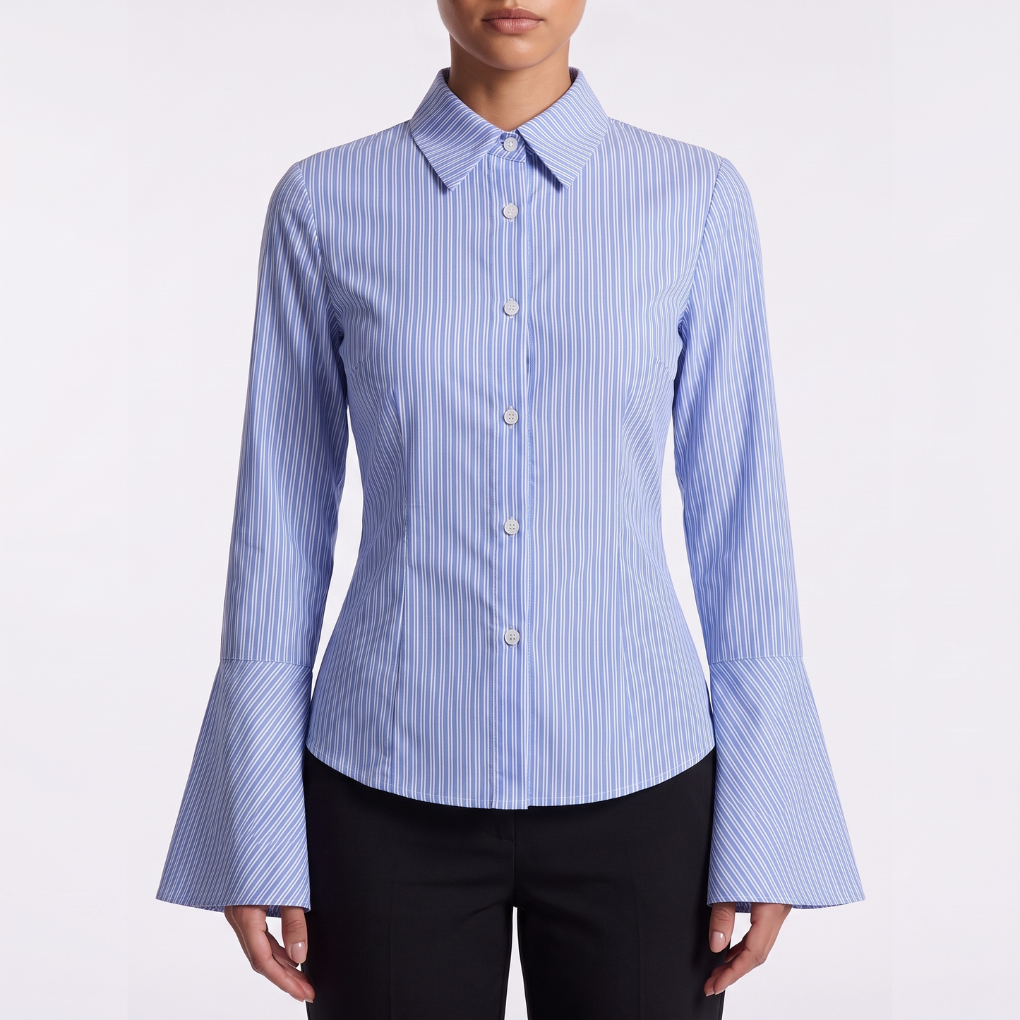 Shirt - blue pinstripe hero